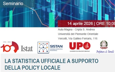 Un seminario sulla statistica per l’amministrazione locale a Vercelli