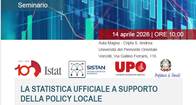Un seminario sulla statistica per l’amministrazione locale a Vercelli