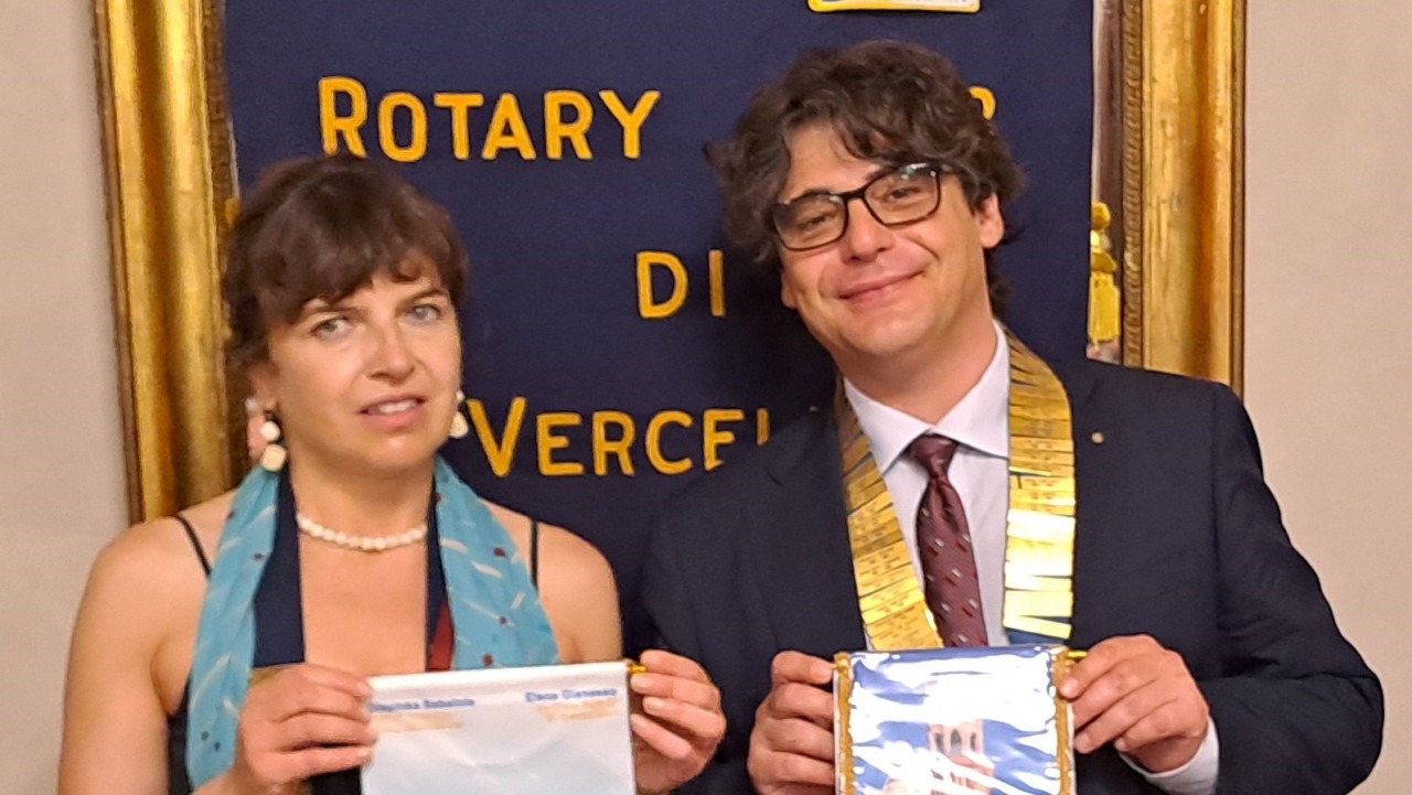 Elena Gianasso, nuovo Governatore del Rotary Distretto 2031, in visita a Vercelli